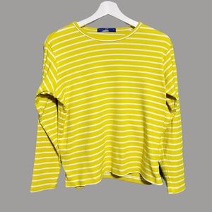 Sweet Neon Yellow Striped Long-Sleeve Tee